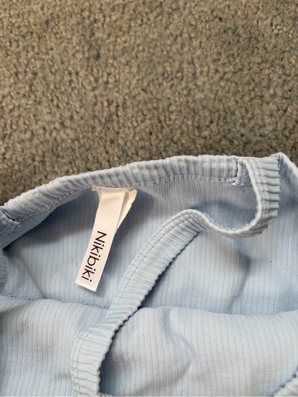 Nikibiki Light Blue Ribbed Cropped Tank - Picture 2 of 2